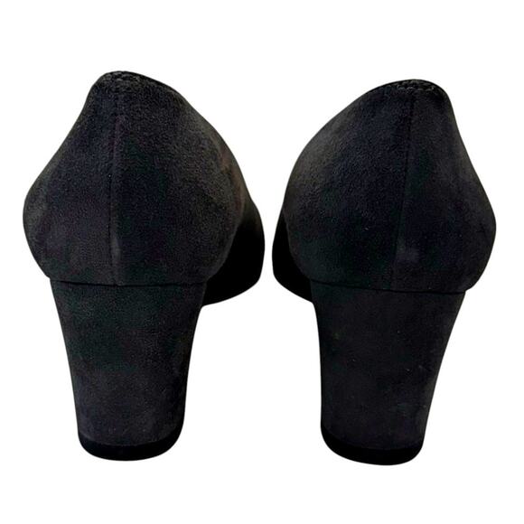 Stuart Weitzman MaryMid Slate Suede Square Chunky Heel Shoe 6.5 NEW in Box - Picture 7 of 12